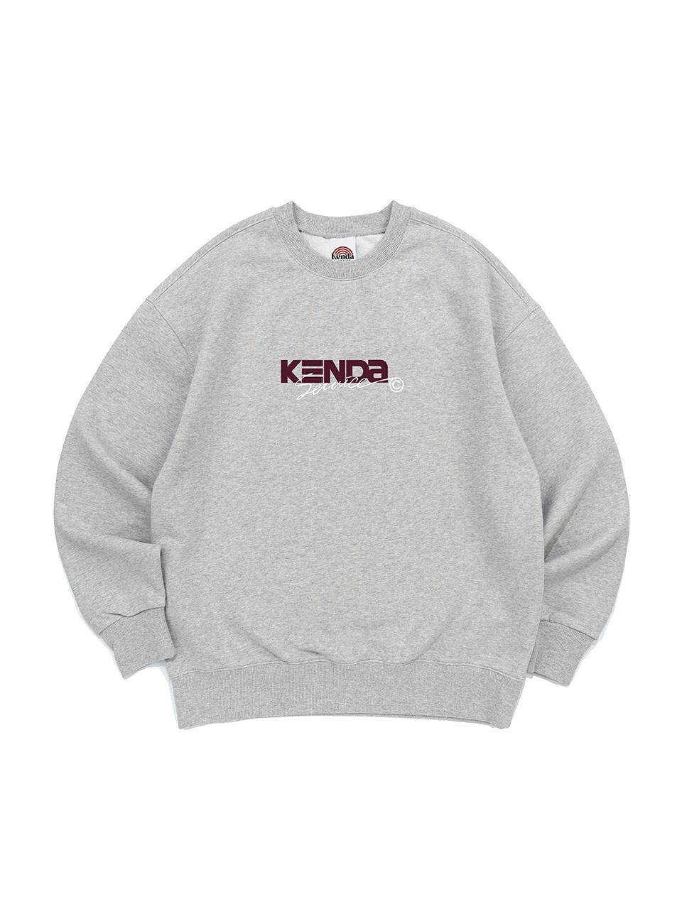 Kenda Cotton Polyester Oversized Signature Sweatshirt [Melange]