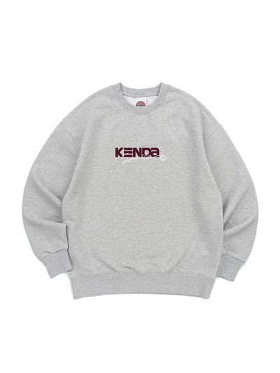 Kenda Cotton Polyester Oversized Signature Sweatshirt [Melange]