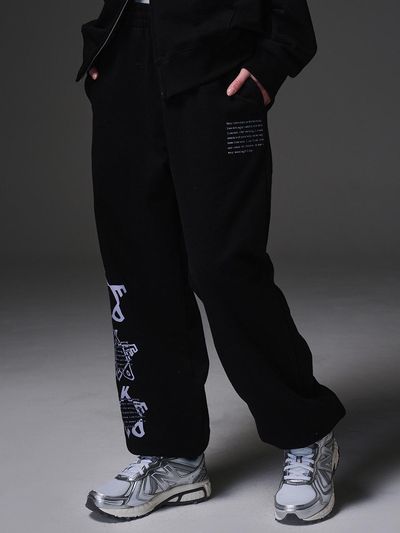 Kenda Cotton Polyester Tapered Training Pants [BLACK]