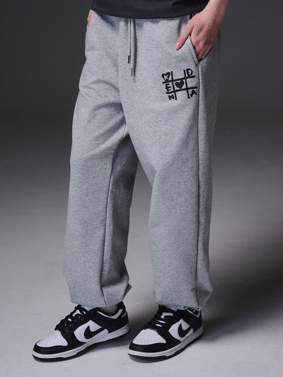 Kenda Graphic Print Cotton-Poly Relaxed Fit Training Pants [Melange]
