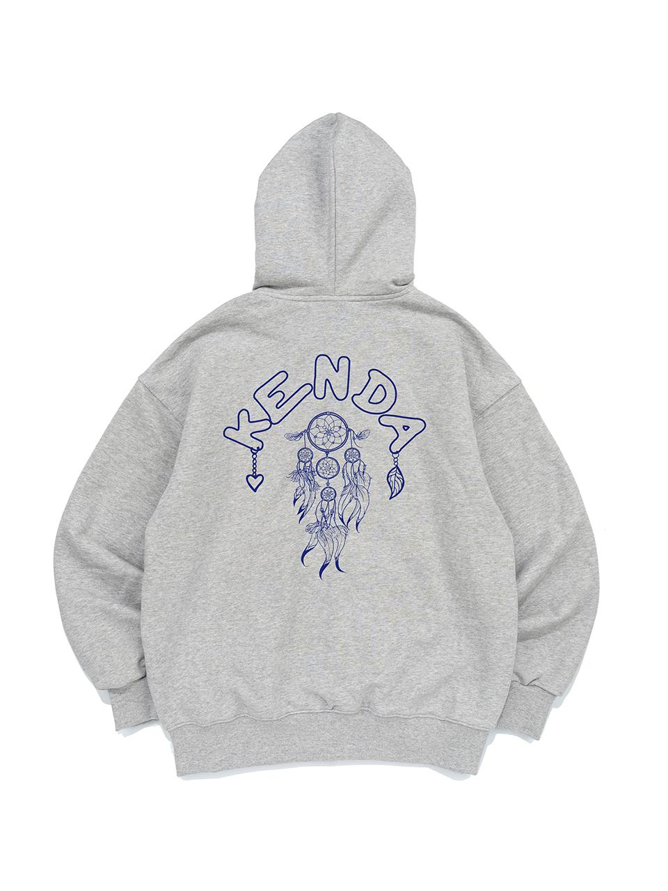 Kenda Oversized Cotton-Poly Triple Stitched Hood Zip-Up [Melange]