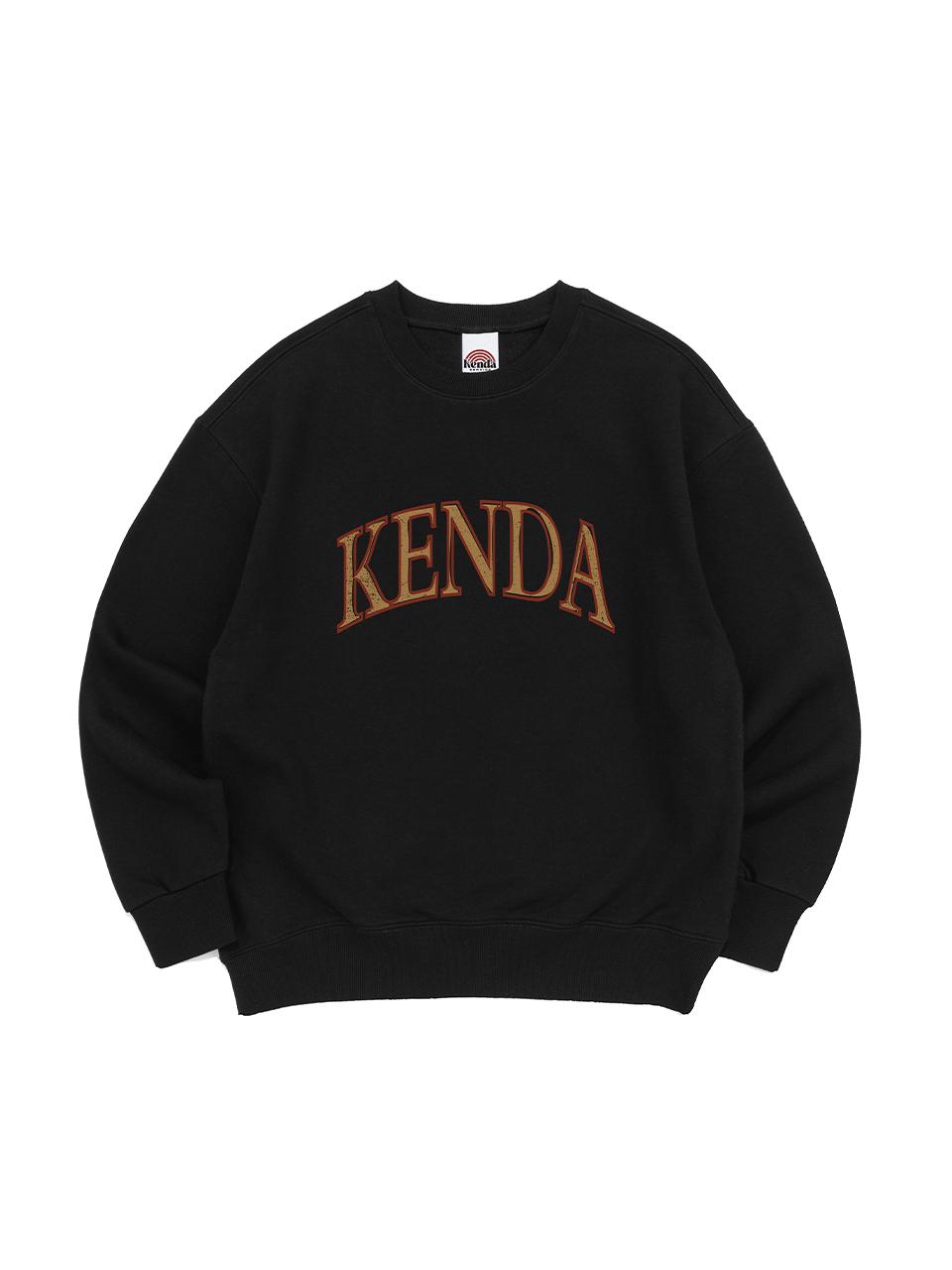 Kenda Oversized Triple Stitched Arch Logo Sweatshirt [BLACK]