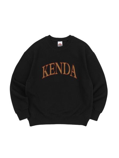Kenda Oversized Triple Stitched Arch Logo Sweatshirt [BLACK]
