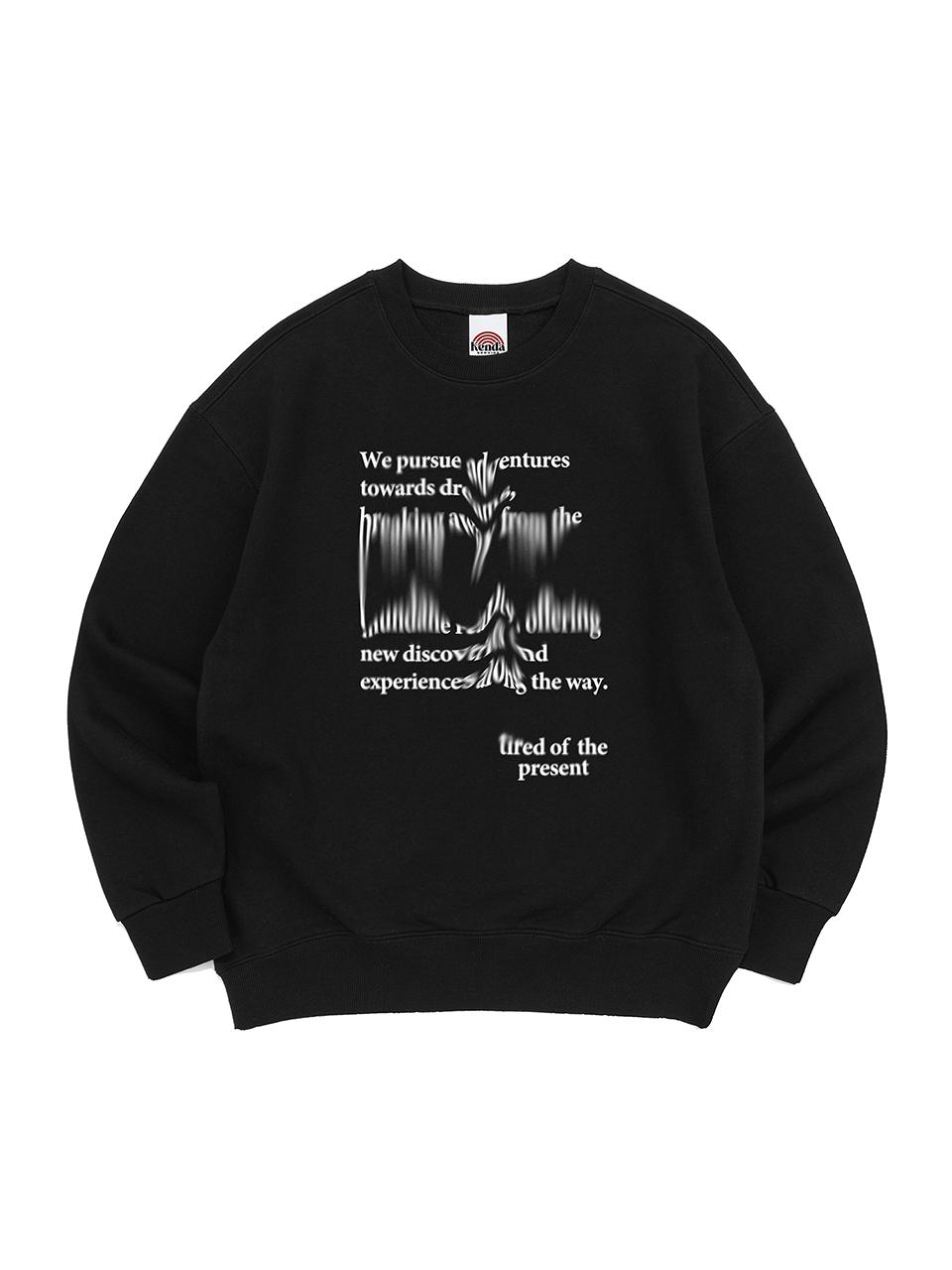 Kenda Oversized Triple Stitched Cotton-Polyester Sweatshirt [BLACK]