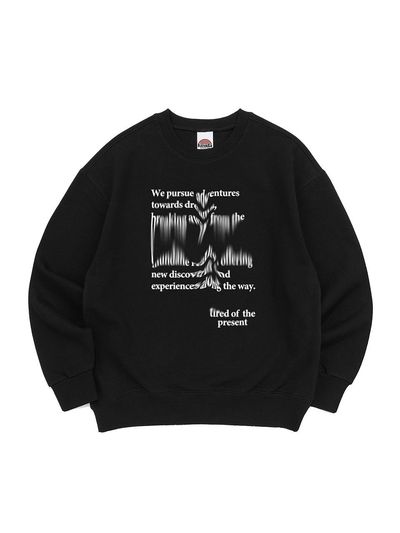 Kenda Oversized Triple Stitched Cotton-Polyester Sweatshirt [BLACK]