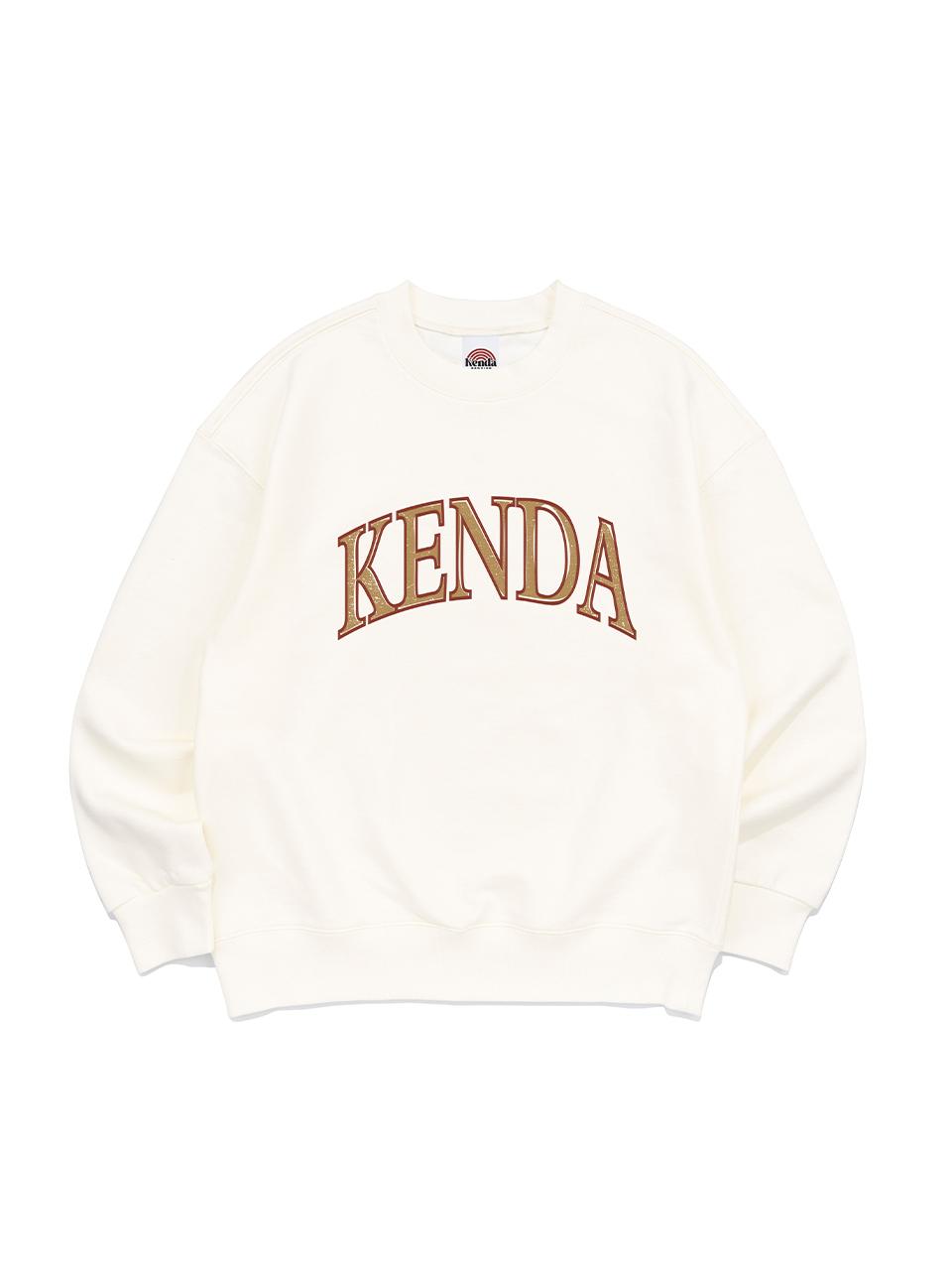 Kenda Oversized Triple Stitched Cotton Blend Sweatshirt [Beige]