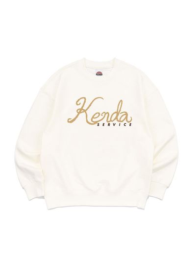 Kenda Script Logo Cotton Polyester Sweatshirt [Beige]