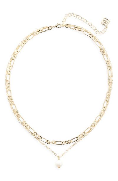Kendra Scott Kendra Scott Ashton Layered Freshwater Pearl Pendant Necklace