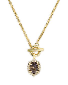 Kendra Scott Kendra Scott Daphne Crystal Framed Stone Pendant Necklace, 17