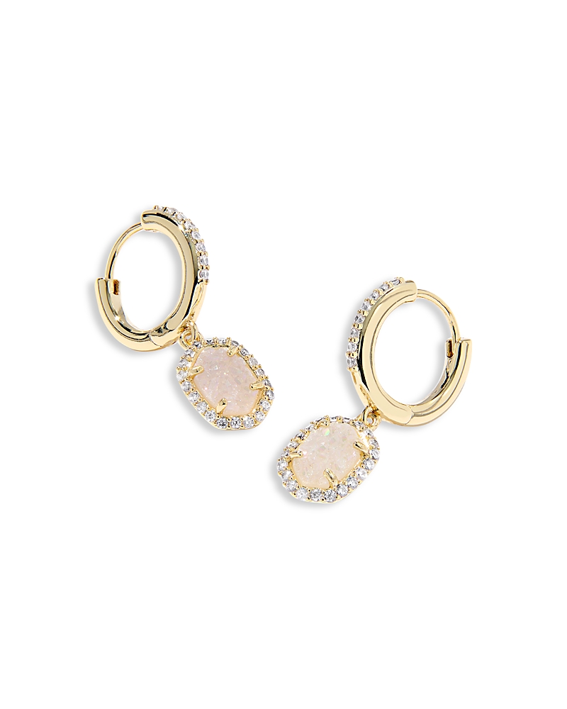 Kendra Scott Kendra Scott Daphne Pave & Stone Charm Huggie Hoop Earrings