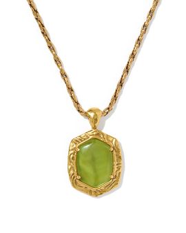Kendra Scott Kendra Scott Daphne Tiger Stripe Frame Stone Pendant Necklace, 30-32