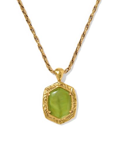 Kendra Scott Kendra Scott Daphne Tiger Stripe Frame Stone Pendant Necklace, 30-32