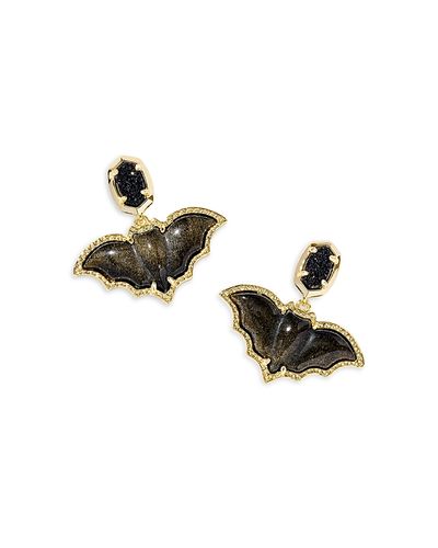Kendra Scott Kendra Scott Drusy Stone & Obsidian Bat Drop Earrings