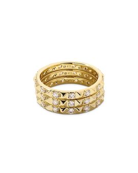 Kendra Scott Kendra Scott Fate Crystal & Spike Stack Rings, Set of 3