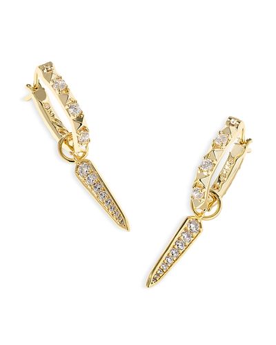 Kendra Scott Kendra Scott Fate Crystal Spike Charm Huggie Hoop Earrings