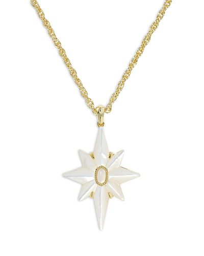 Kendra Scott Kendra Scott Fate Mother Of Pearl Star Pendant Necklace, 16