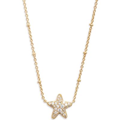 Kendra Scott Kendra Scott Jae Pavé Cubic Zirconia Starfish Pendant Necklace