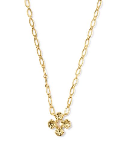 Kendra Scott Kendra Scott Leanne Mother Of Pearl Flower Pendant Necklace, 16-19