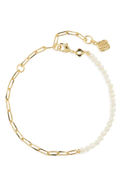 Kendra Scott Kendra Scott Markie Half Chain & Freshwater Pearl Bracelet