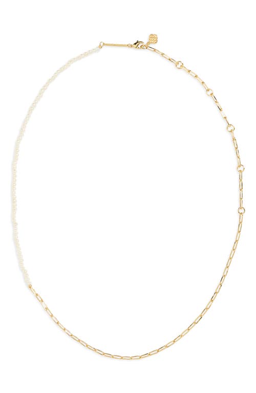 Kendra Scott Kendra Scott Markie Half Chain & Freshwater Pearl Necklace