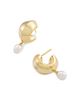Kendra Scott Kendra Scott Oakland Cultured Freshwater Pearl Charm Huggie Hoop Earrings - 1