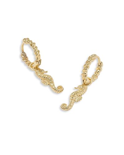 Kendra Scott Kendra Scott Removable Seahorse Charm Huggie Hoop Earrings