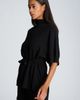 Kenneth Cole Collection Kenneth Cole Collection Belted Mock Neck Short Sleeve Sweater - 5