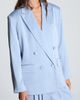Kenneth Cole Collection Kenneth Cole Collection Double Breasted Satin Boyfriend Blazer - 1