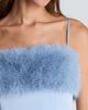Kenneth Cole Collection Kenneth Cole Collection Faux Fur Trim Satin Bustier Top - 4