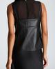 Kenneth Cole Collection Kenneth Cole Collection Faux Leather Lace Trim Bralette Overlay Top - 2