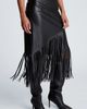 Kenneth Cole Collection Kenneth Cole Collection Fringe Asymmetric Faux Leather Midi Skirt - 3