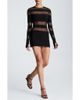 Kenneth Cole Collection Kenneth Cole Collection Long Sleeve Sheer Stripe Minidress - 1