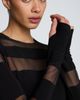 Kenneth Cole Collection Kenneth Cole Collection Long Sleeve Sheer Stripe Minidress - 3