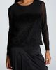 Kenneth Cole Collection Kenneth Cole Collection Lurex Fringe Mixed Media Top - 1