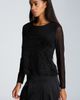 Kenneth Cole Collection Kenneth Cole Collection Lurex Fringe Mixed Media Top - 5