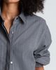 Kenneth Cole Collection Kenneth Cole Collection Pinstripe Lace Trim Oversized Button Front Shirt - 3