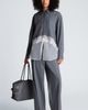 Kenneth Cole Collection Kenneth Cole Collection Pinstripe Lace Trim Oversized Button Front Shirt - 5