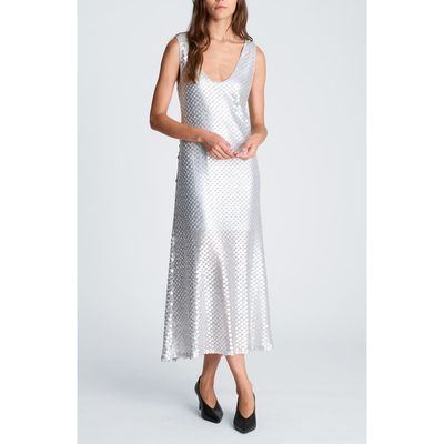 Kenneth Cole Collection Kenneth Cole Collection Sequin Tank Slip Midi Dress