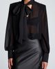 Kenneth Cole Collection Kenneth Cole Collection Tie Neck Chiffon Top - 1