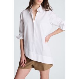 Kenneth Cole Kenneth Cole Asymmetric Hem Poplin Shirt