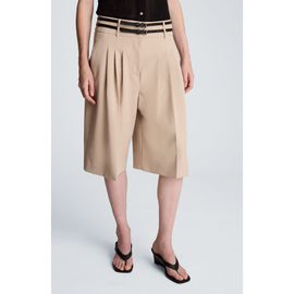 Kenneth Cole Kenneth Cole Belted Pleated Bermuda Shorts