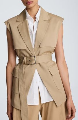 Kenneth Cole Kenneth Cole Belted Vest with Storm Flaps
