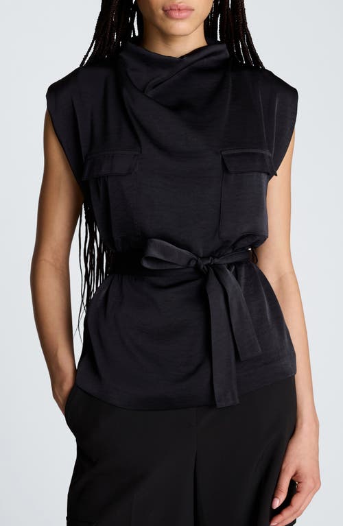 Kenneth Cole Kenneth Cole Cowl Neck Hammered Satin Top