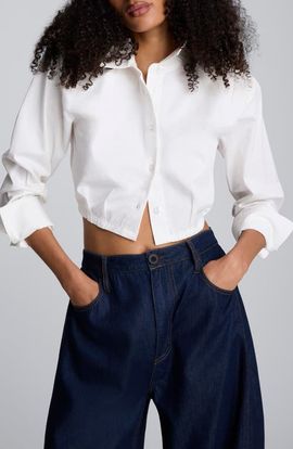 Kenneth Cole Kenneth Cole Crop Poplin Shirt