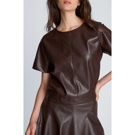 Kenneth Cole Kenneth Cole Faux Leather Crop Top