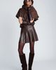 Kenneth Cole Kenneth Cole Faux Leather Seamed Flare Miniskirt - 5