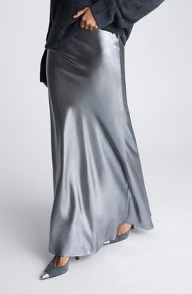 Kenneth Cole Kenneth Cole Metallic Bias Cut Maxi Skirt