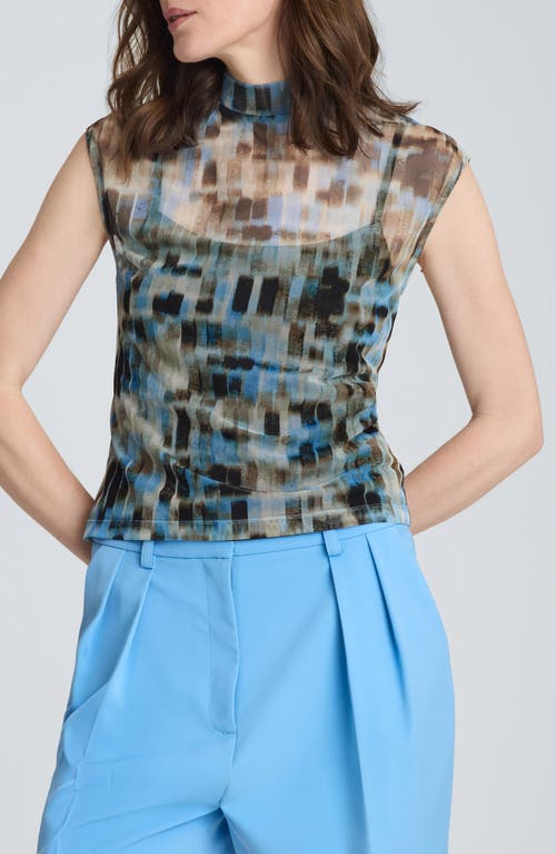 Kenneth Cole Kenneth Cole Mock Neck Cap Sleeve Top