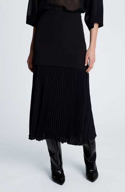 Kenneth Cole Kenneth Cole Pleated Layered Midi Skirt