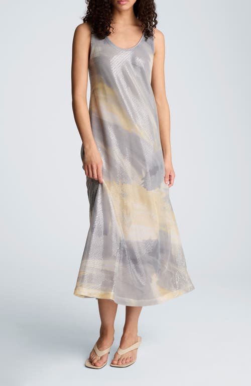 Kenneth Cole Kenneth Cole Print Sequin Sleeveless Maxi Dress